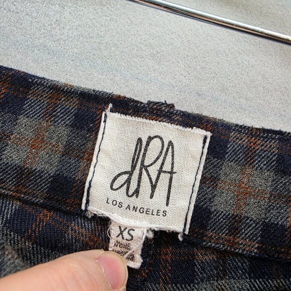 Anthropologie DRA Plaid Trouser Pants Straight Leg Crop 27" Length Academia XS - Picture 4 of 11